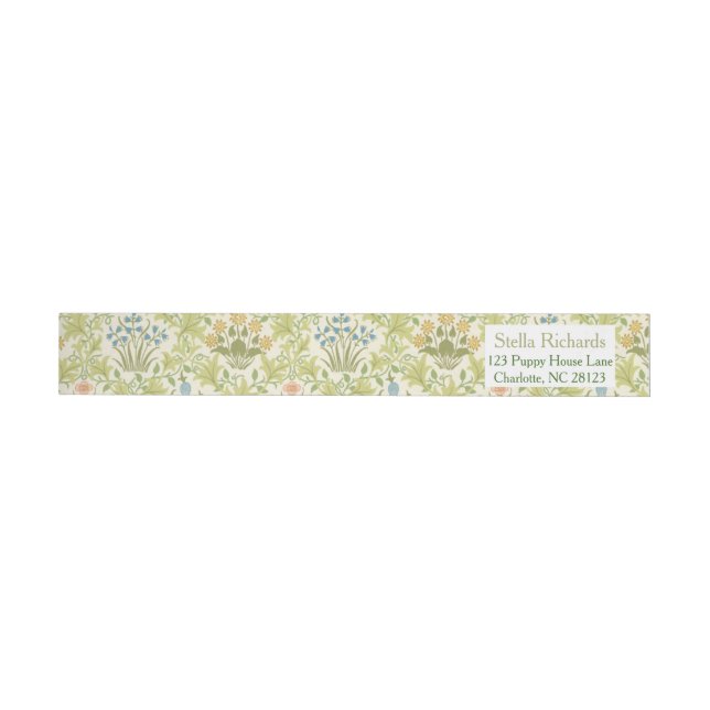 Étiquette d'adresse de mariage classique à motif f (Individual)