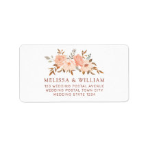 Étiquette d'adresse de mariage de la mariée et du