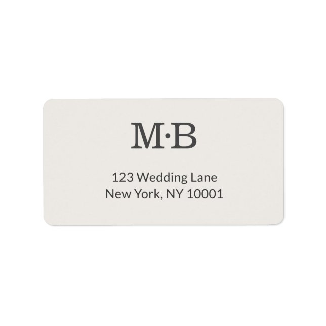 Étiquette d'adresse de mariage pour une fugue mode (Devant)