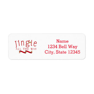 étiquette d'adresse de Noël JINGLE ALL THE WAY