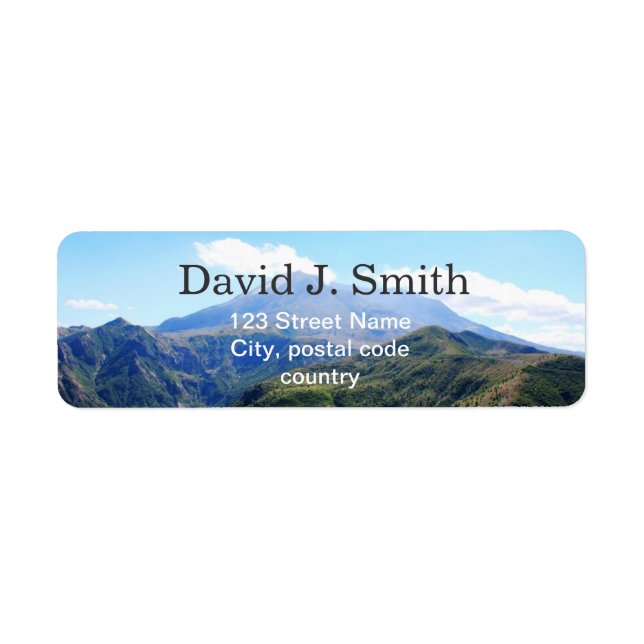 étiquette d'adresse de photographie de paysage mag (Devant)