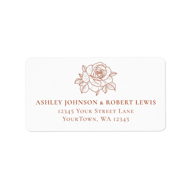 Étiquette d'adresse de réponse de mariage floral b (Devant)