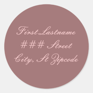 étiquette d'adresse de retour