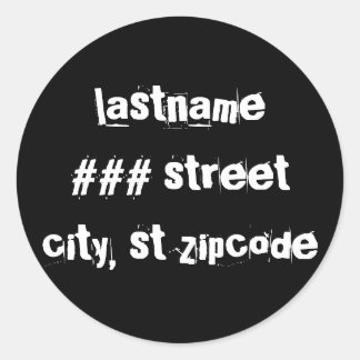 étiquette d'adresse de retour
