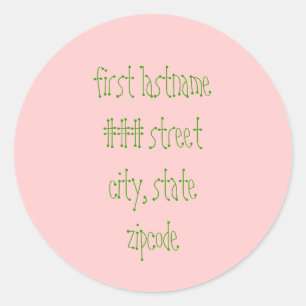 étiquette d'adresse de retour