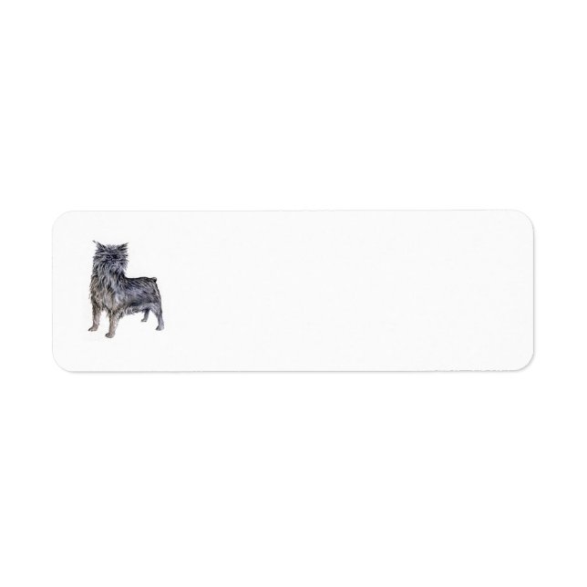 Étiquette d'adresse de retour Affenpinscher (Devant)