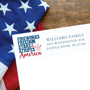Étiquette d'adresse de retour American Spirit Patr