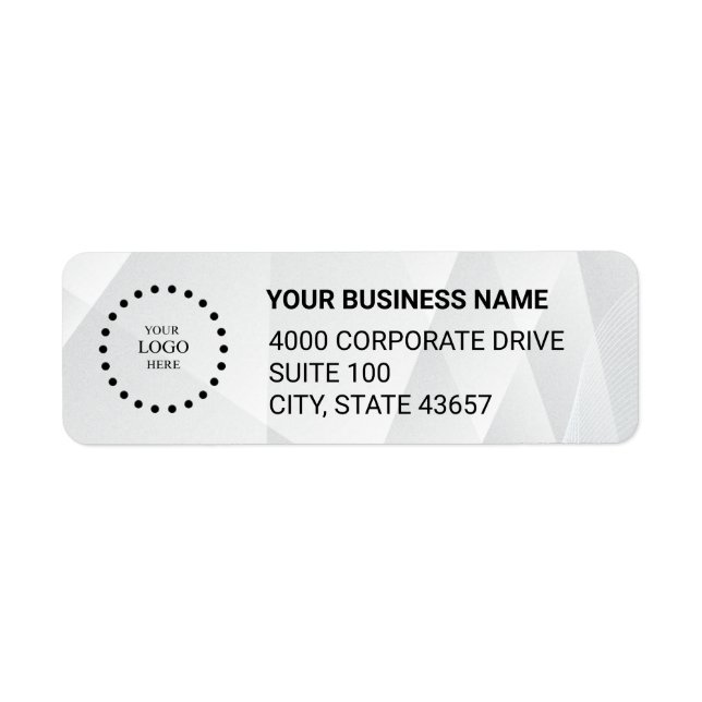 Étiquette d'adresse de retour avec logo d'entrepri (Devant)