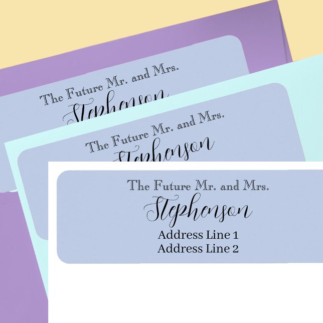 Étiquette d'adresse de retour avec nom personnalis (Créateur téléchargé)