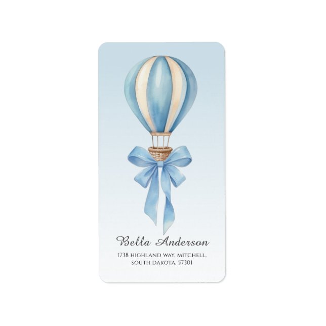 Étiquette d'adresse de retour Baby Shower Garçon B (Devant)