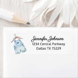 Étiquette d'adresse de retour Baby Shower Vintage