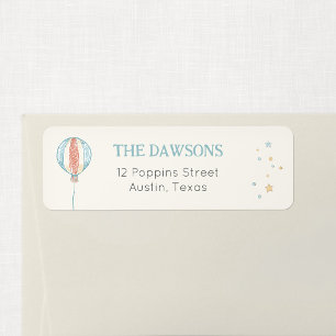 Étiquette d'adresse de retour Balloon Daydream