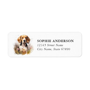 Étiquette d'adresse de retour Beagle