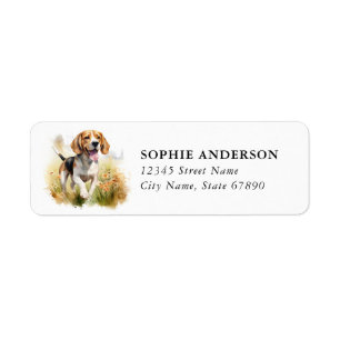 Étiquette d'adresse de retour Beagle