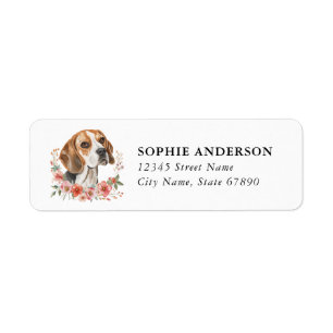 Étiquette d'adresse de retour Beagle