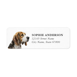 Étiquette d'adresse de retour Beagle