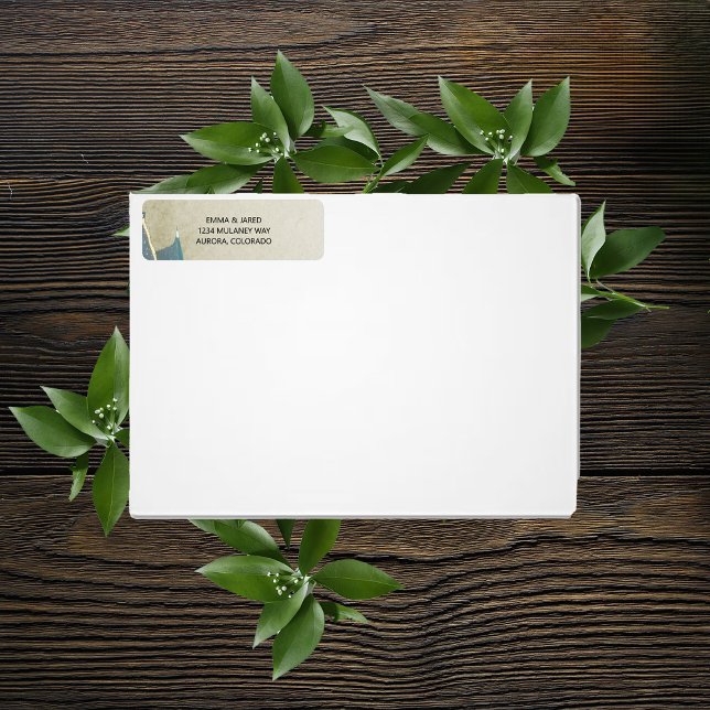 Étiquette d'adresse de retour Belle Aquarelle (Créateur téléchargé)