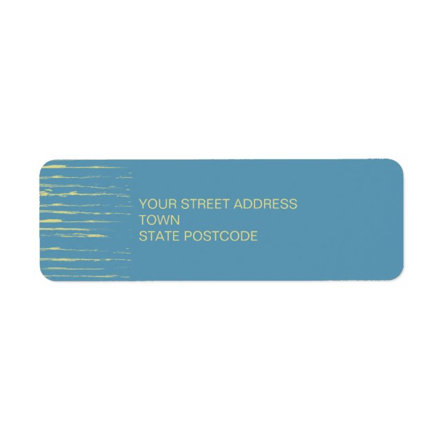 Étiquette d'adresse de retour bleu acier (Devant)
