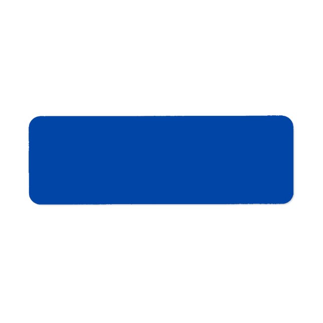 Étiquette d'adresse de retour bleu Cobalt (Devant)