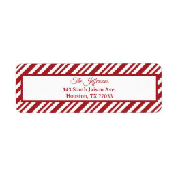 Étiquette d'adresse de retour Bonbon de Noël Rayur