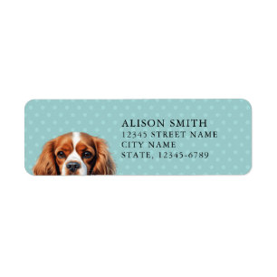 Étiquette d'adresse de retour Cavalier King Charle