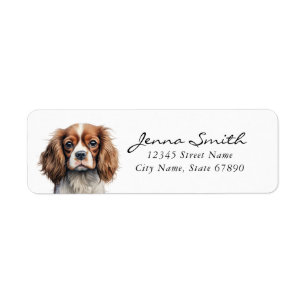 Étiquette d'adresse de retour Cavalier King Charle