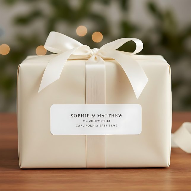 Étiquette d'adresse de retour chic et simple (Créateur téléchargé)