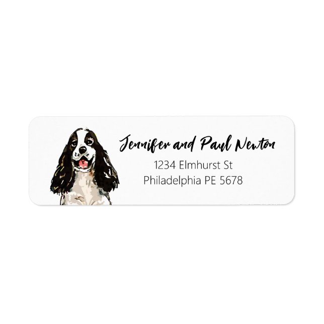 étiquette d'adresse de retour Cocker spaniel (Devant)