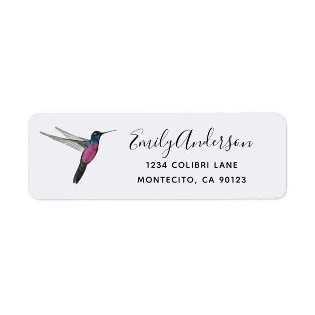 Étiquette d'adresse de retour Colibri (Devant)