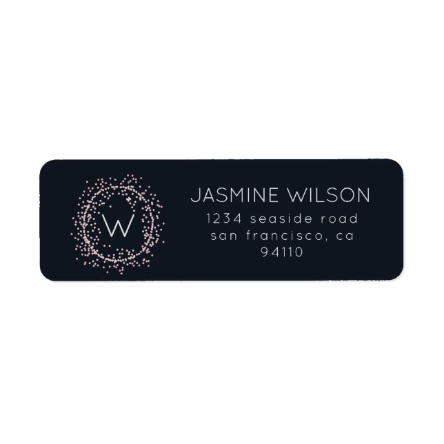 Étiquette d'adresse de retour Confetti Classic ⎢ (Devant)