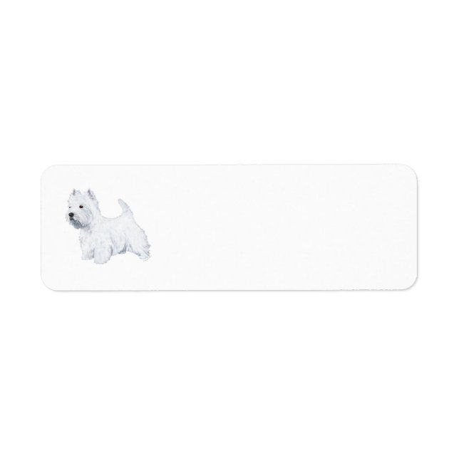 Étiquette d'adresse de retour d'amour Westie (Devant)