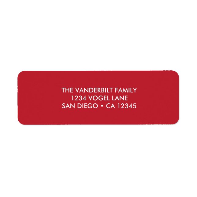 Étiquette d'adresse de retour dans Berry (Devant)