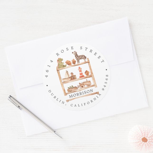 Étiquette d'adresse de retour de Baby Shower Bohèm (Enveloppe)