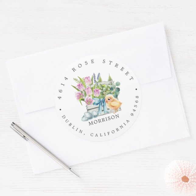 Étiquette d'adresse de retour de Baby Shower de pr (Enveloppe)