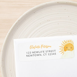 Étiquette d'adresse de retour de Baby Shower Rayon