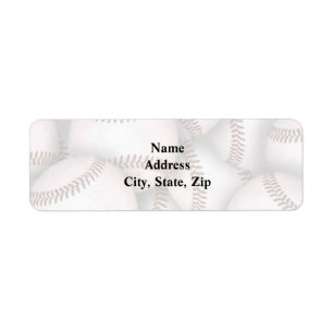 Étiquette d'adresse de retour de baseball