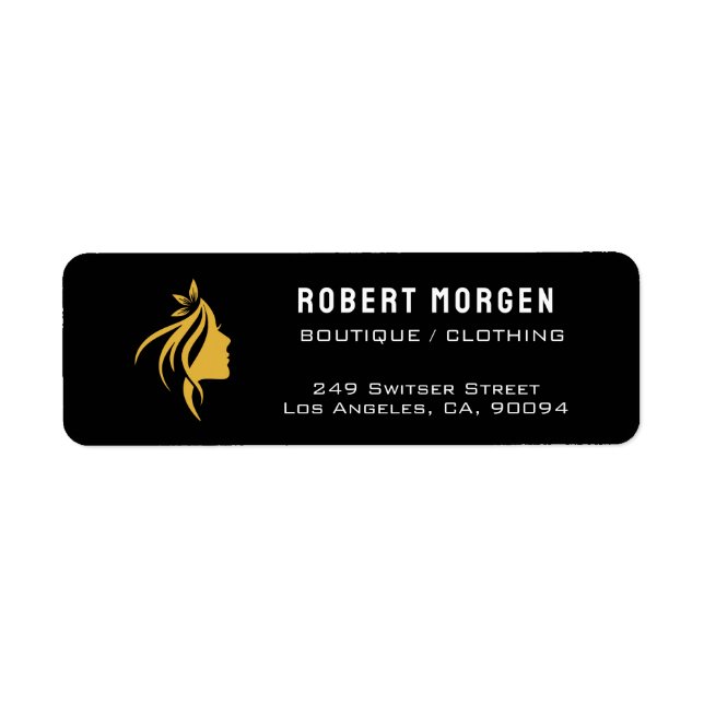 Étiquette d'adresse de retour de boutique de vêtem (Devant)