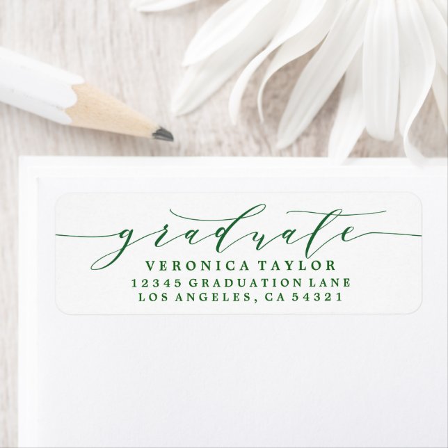 ÉTIQUETTE D'ADRESSE DE RETOUR DE CALLIGRAPHIE MINI (En situation)