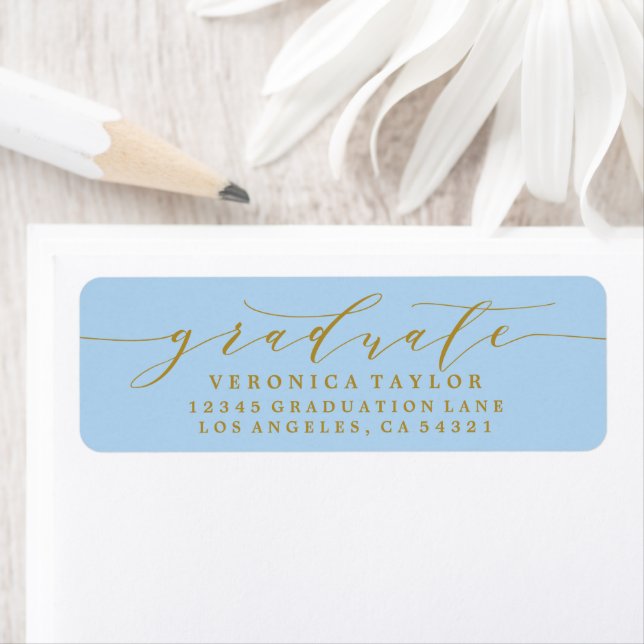 ÉTIQUETTE D'ADRESSE DE RETOUR DE CALLIGRAPHIE MINI (En situation)