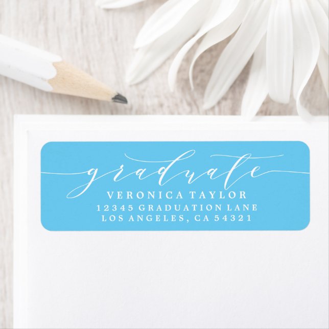 ÉTIQUETTE D'ADRESSE DE RETOUR DE CALLIGRAPHIE MINI (En situation)