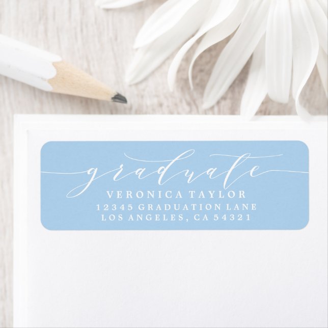ÉTIQUETTE D'ADRESSE DE RETOUR DE CALLIGRAPHIE MINI (En situation)