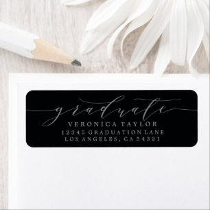 ÉTIQUETTE D'ADRESSE DE RETOUR DE CALLIGRAPHIE MINI