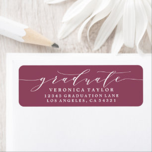 ÉTIQUETTE D'ADRESSE DE RETOUR DE CALLIGRAPHIE MINI