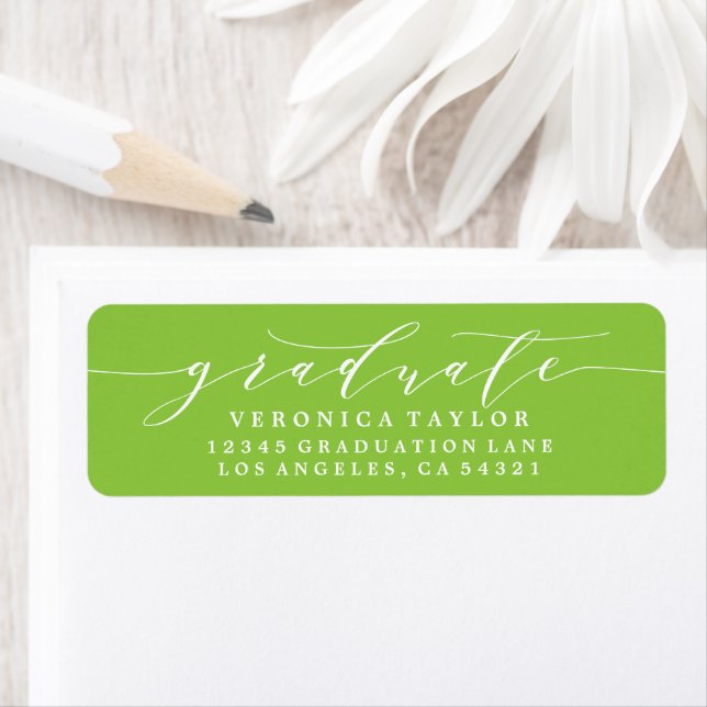 ÉTIQUETTE D'ADRESSE DE RETOUR DE CALLIGRAPHIE MINI (En situation)