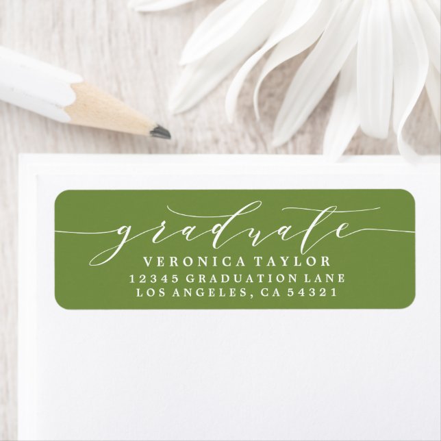 ÉTIQUETTE D'ADRESSE DE RETOUR DE CALLIGRAPHIE MINI (En situation)