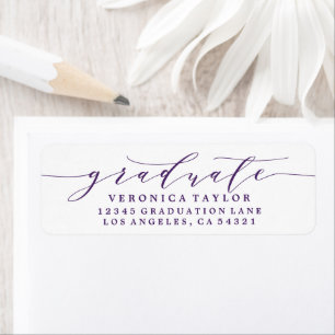 ÉTIQUETTE D'ADRESSE DE RETOUR DE CALLIGRAPHIE MINI