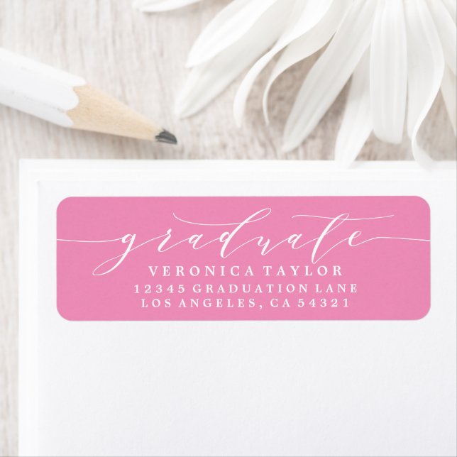 ÉTIQUETTE D'ADRESSE DE RETOUR DE CALLIGRAPHIE MINI (En situation)