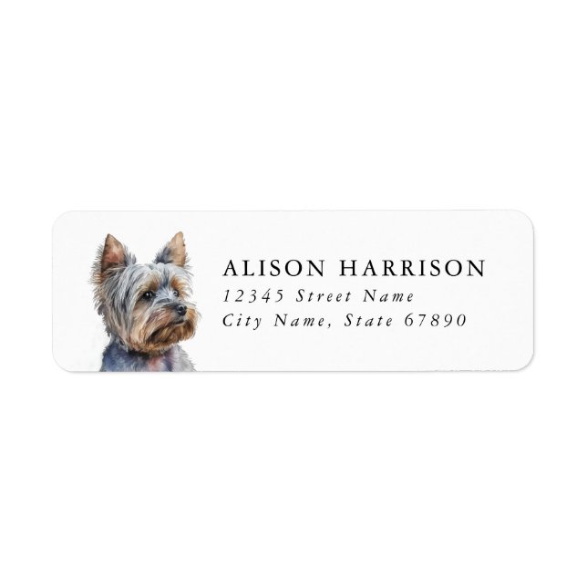 Étiquette d'adresse de retour de chien Terrier du  (Devant)
