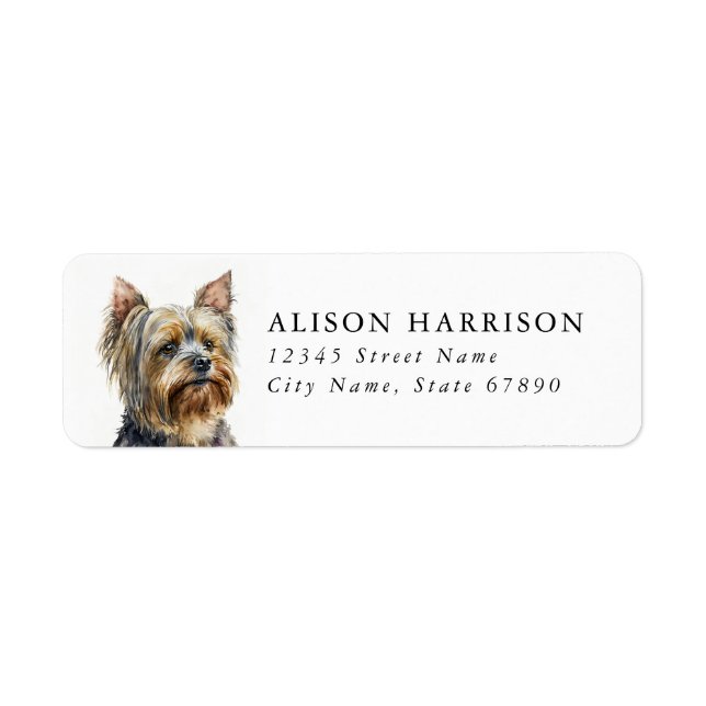 Étiquette d'adresse de retour de chien Terrier du  (Devant)