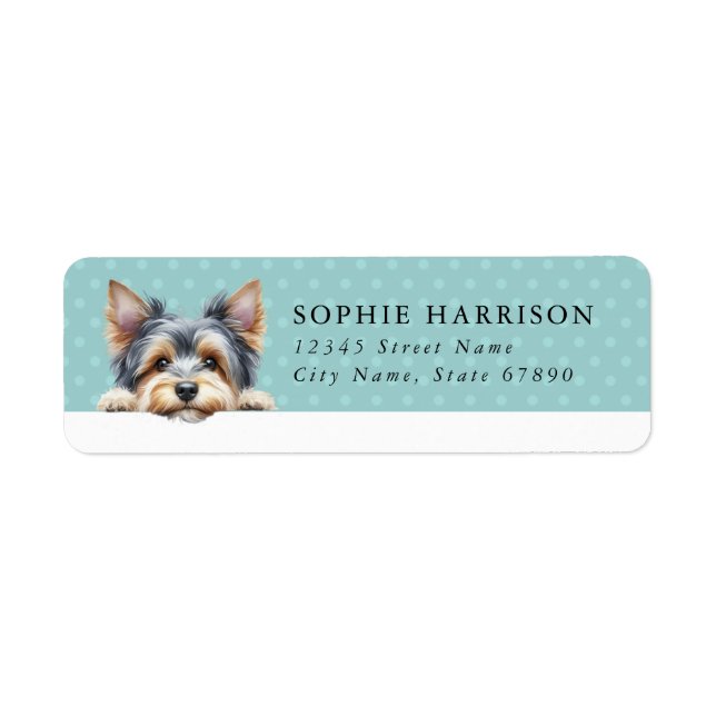 Étiquette d'adresse de retour de chien Terrier du  (Devant)